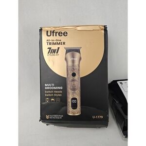 Open box New Black Ufree Beard Trimmer Men Cordless Electric Razor U-1779